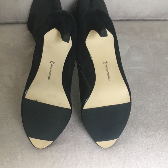 New Adrienne Vitadini suede & stretch black boot - Picture 5 of 9